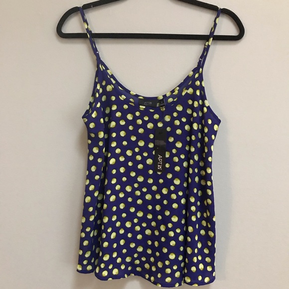 NWT APT 9 Polka dot tank top - Size Medium - Picture 1 of 7